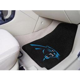 Click here to learn more about the Carolina Panthers 2-piece Carpeted Car Mats 17"x27".