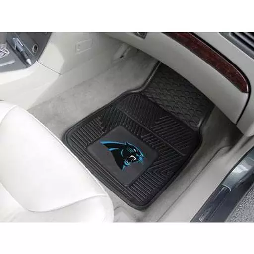 Carolina Panthers Heavy Duty 2-Piece Vinyl Car Mats 17"x27"