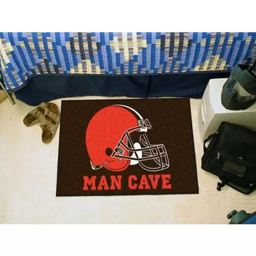 Cleveland Browns Man Cave Starter Rug 19"x30"