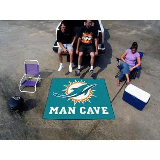 Miami Dolphins Man Cave Tailgater Rug 5''x6''