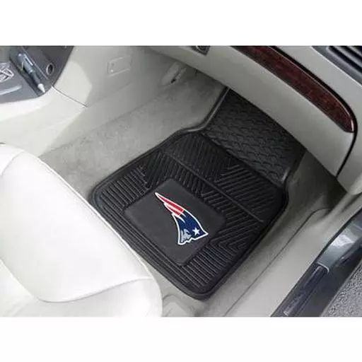 New England Patriots Heavy Duty 2-Piece Vinyl Car Mats 17"x27"