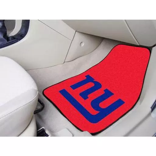 New York Giants 2-piece Carpeted Car Mats 17"x27"