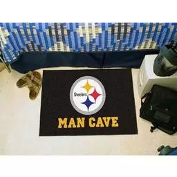 Click here to learn more about the Pittsburgh Steelers Man Cave Starter Rug 19"x30".