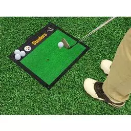 Click here to learn more about the Pittsburgh Steelers Golf Hitting Mat 20" x 17".