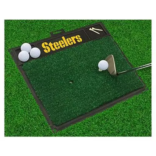 Pittsburgh Steelers Wordmark Golf Hitting Mat 20" x 17"