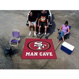 Click here to learn more about the San Francisco 49ers Man Cave Tailgater Rug 5''x6''.