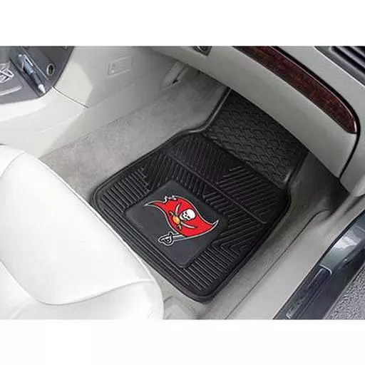 Tampa Bay Buccaneers Heavy Duty 2-Piece Vinyl Car Mats 17"x27"