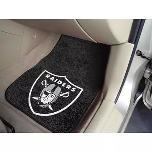 Oakland Raiders 2-piece Carpeted Car Mats 17"x27"