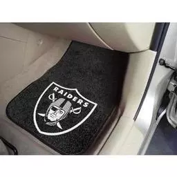 Click here to learn more about the Oakland Raiders 2-piece Carpeted Car Mats 17"x27".