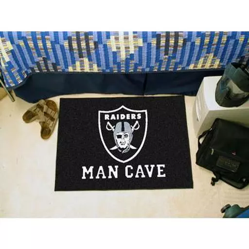 Oakland Raiders Man Cave Starter Rug 19"x30"