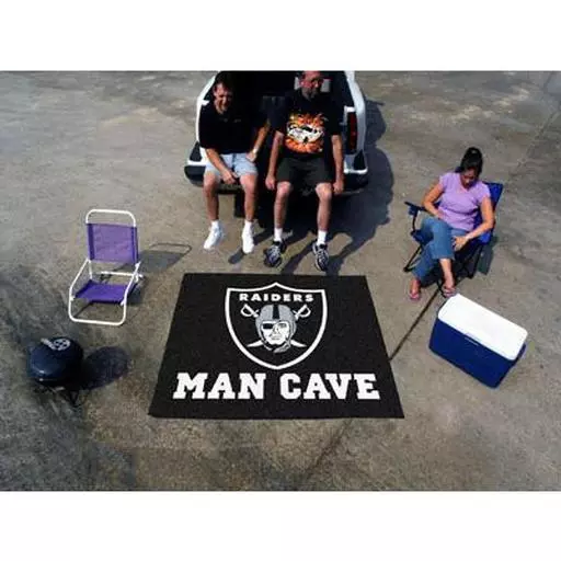 Oakland Raiders Man Cave Tailgater Rug 5''x6''