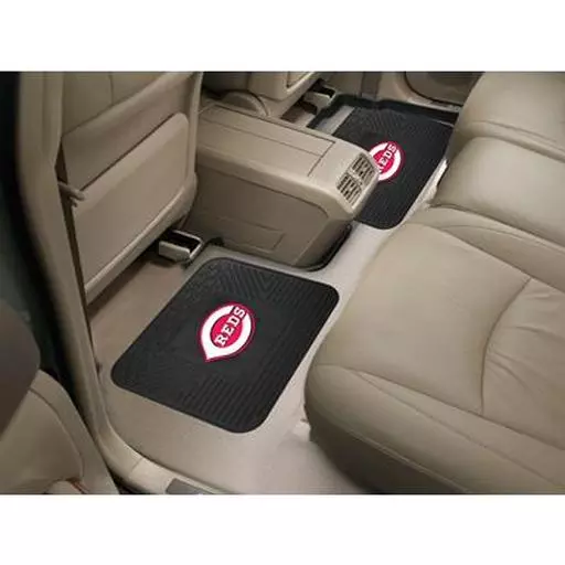 Cincinnati Reds Backseat Utility Mats 2 Pack 14"x17"