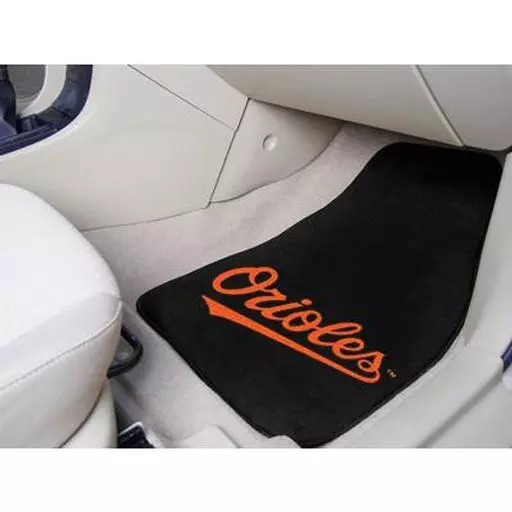 Baltimore Orioles 2-piece Carpeted Car Mats 17"x27"