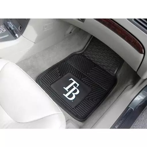Tampa Bay Rays Heavy Duty 2-Piece Vinyl Car Mats 17"x27"