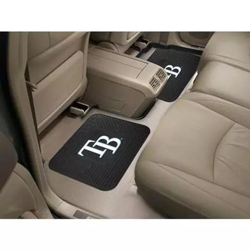 Tampa Bay Rays Backseat Utility Mats 2 Pack 14"x17"