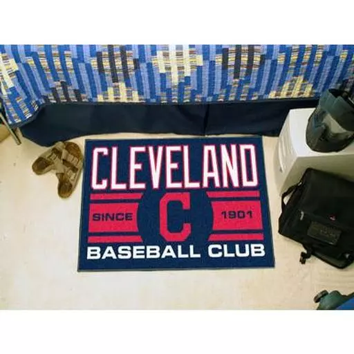 and Indians Baseball Club Starter Rug 19"x30"