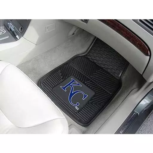 Kansas City Royals Heavy Duty 2-Piece Vinyl Car Mats 17"x27"