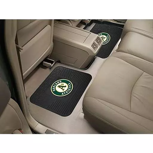 Oakland Athletics Backseat Utility Mats 2 Pack 14"x17"