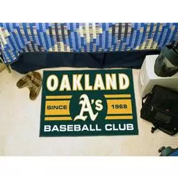 Click here to learn more about the d Athletics Baseball Club Starter Rug 19"x30".