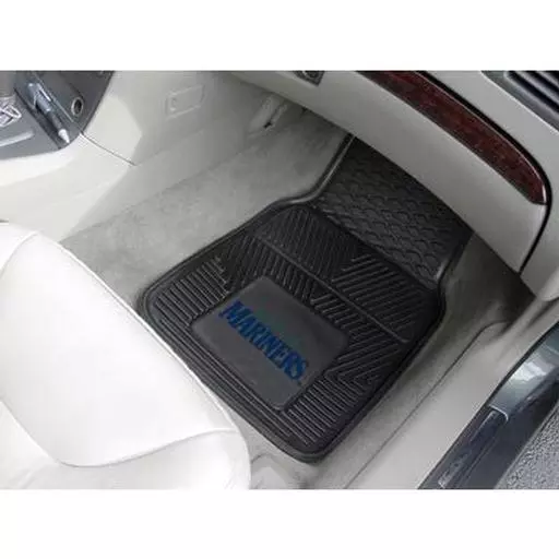 Seattle Mariners Heavy Duty 2-Piece Vinyl Car Mats 17"x27"