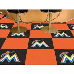 Click here to learn more about the Miami Marlins Carpet Tiles 18"x18" tiles.