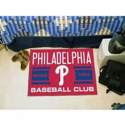 Click here to learn more about the elphia Phillies Baseball Club Starter Rug 19"x30".
