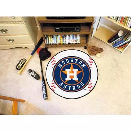 Houston Astros Baseball Mat 27" diameter