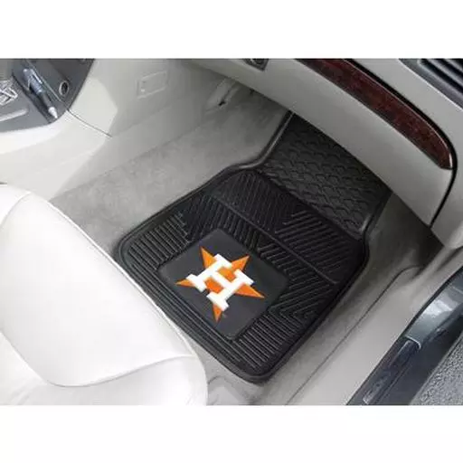 Houston Astros Heavy Duty 2-Piece Vinyl Car Mats 17"x27"