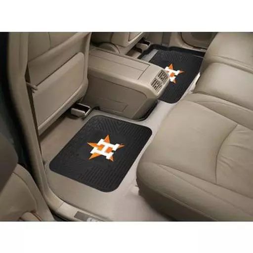 Houston Astros Backseat Utility Mats 2 Pack 14"x17"