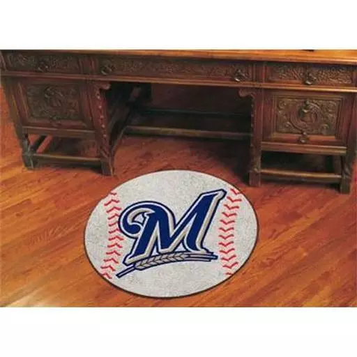 Milwaukee Brewers Baseball Mat 27" diameter