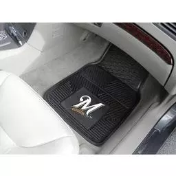 Click here to learn more about the Milwaukee Brewers Heavy Duty 2-Piece Vinyl Car Mats 17"x27".