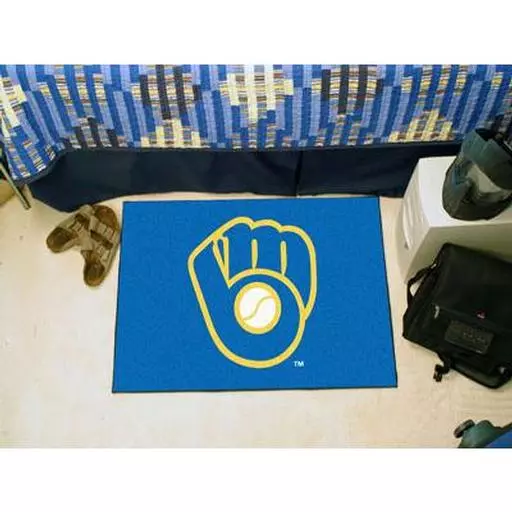 Milwaukee Brewers "Ball in Glove" Starter Rug 20"x30"