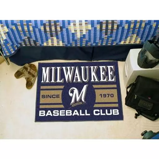 kee Brewers Baseball Club Starter Rug 19"x30"