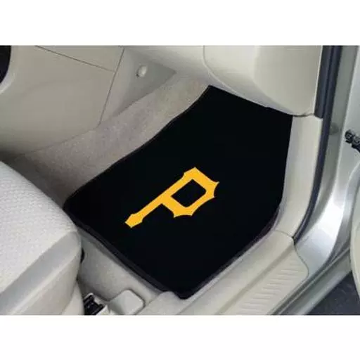 Pittsburgh Pirates 2-piece Carpeted Car Mats 17"x27"