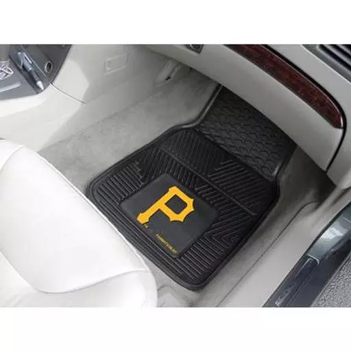 Pittsburgh Pirates Heavy Duty 2-Piece Vinyl Car Mats 17"x27"