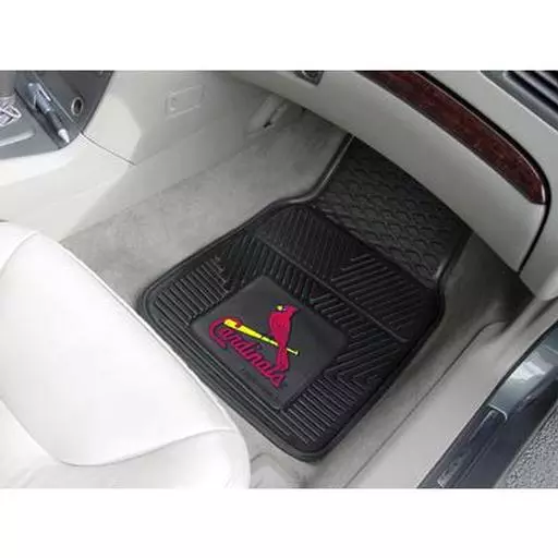 St. Louis Cardinals Heavy Duty 2-Piece Vinyl Car Mats 17"x27"
