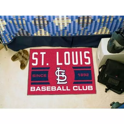 is Cardinals Baseball Club Starter Rug 19"x30"