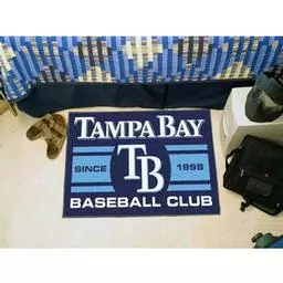 Click here to learn more about the Bay Devil Rays Baseball Club Starter Rug 19"x30".