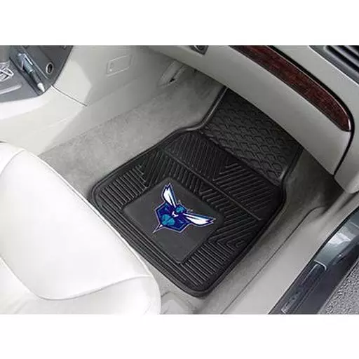 Charlotte Hornets Heavy Duty 2-Piece Vinyl Car Mats 17"x27"