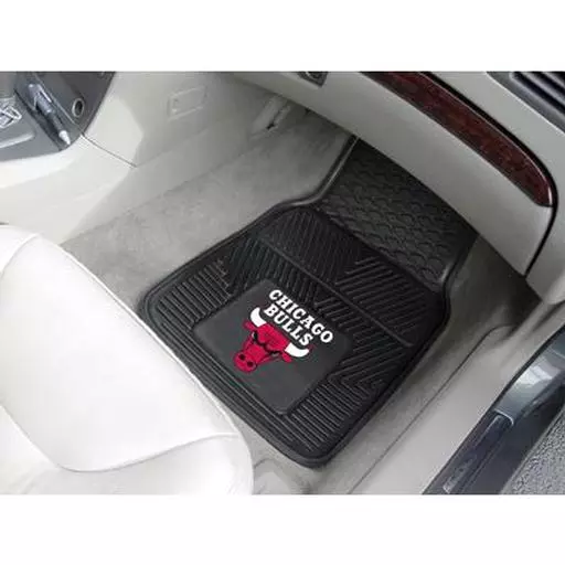 Chicago Bulls Heavy Duty 2-Piece Vinyl Car Mats 17"x27"