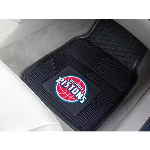 Detroit Pistons Heavy Duty 2-Piece Vinyl Car Mats 17"x27"