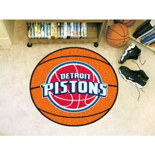 Detroit Pistons Basketball Mat 27" diameter