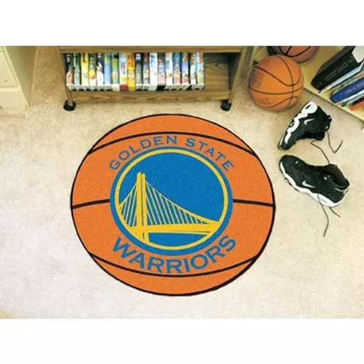 Golden State Warriors Basketball Mat 27" diameter