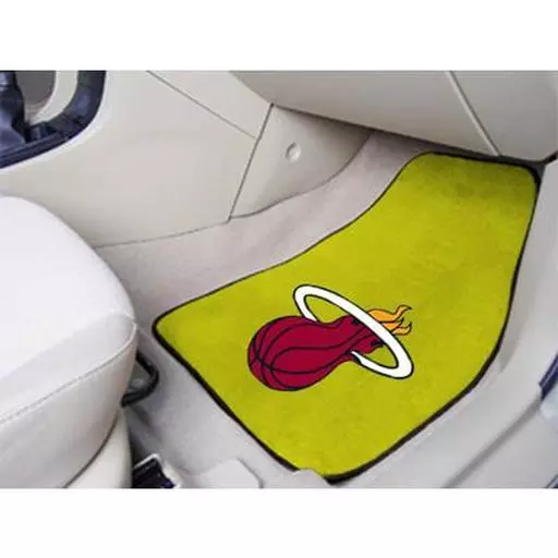 Miami Heat 2-piece Carpeted Car Mats 17"x27"