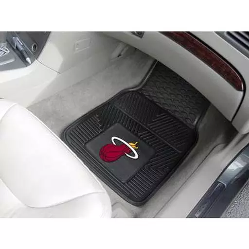 Miami Heat Heavy Duty 2-Piece Vinyl Car Mats 17"x27"