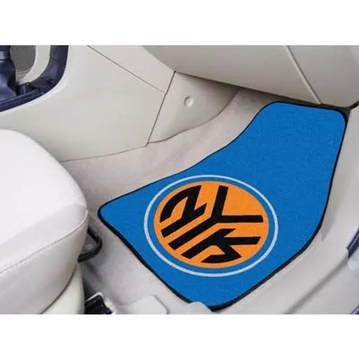 New York Knicks 2-piece Carpeted Car Mats 17"x27"