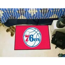 Click here to learn more about the Philadelphia 76ers Starter Rug 19" x 30".