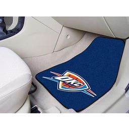 Click here to learn more about the Oklahoma City Thunder 2-piece Carpeted Car Mats 17"x27".
