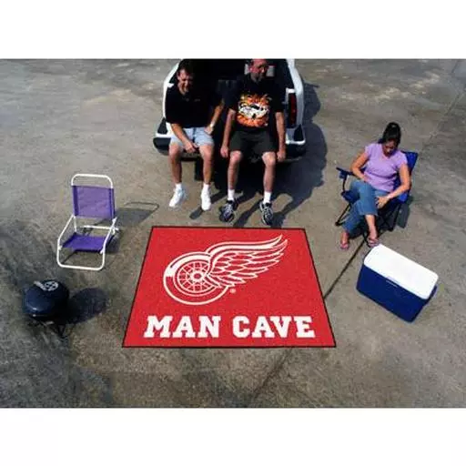 Detroit Red Wings Man Cave Tailgater Rug 5''x6''