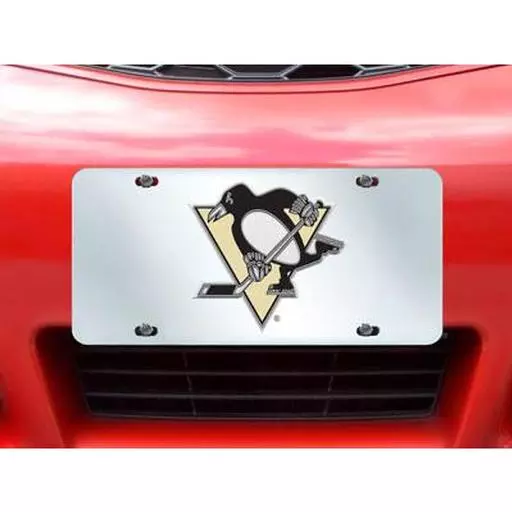 Pittsburgh Penguins License Plate Inlaid 6"x12"